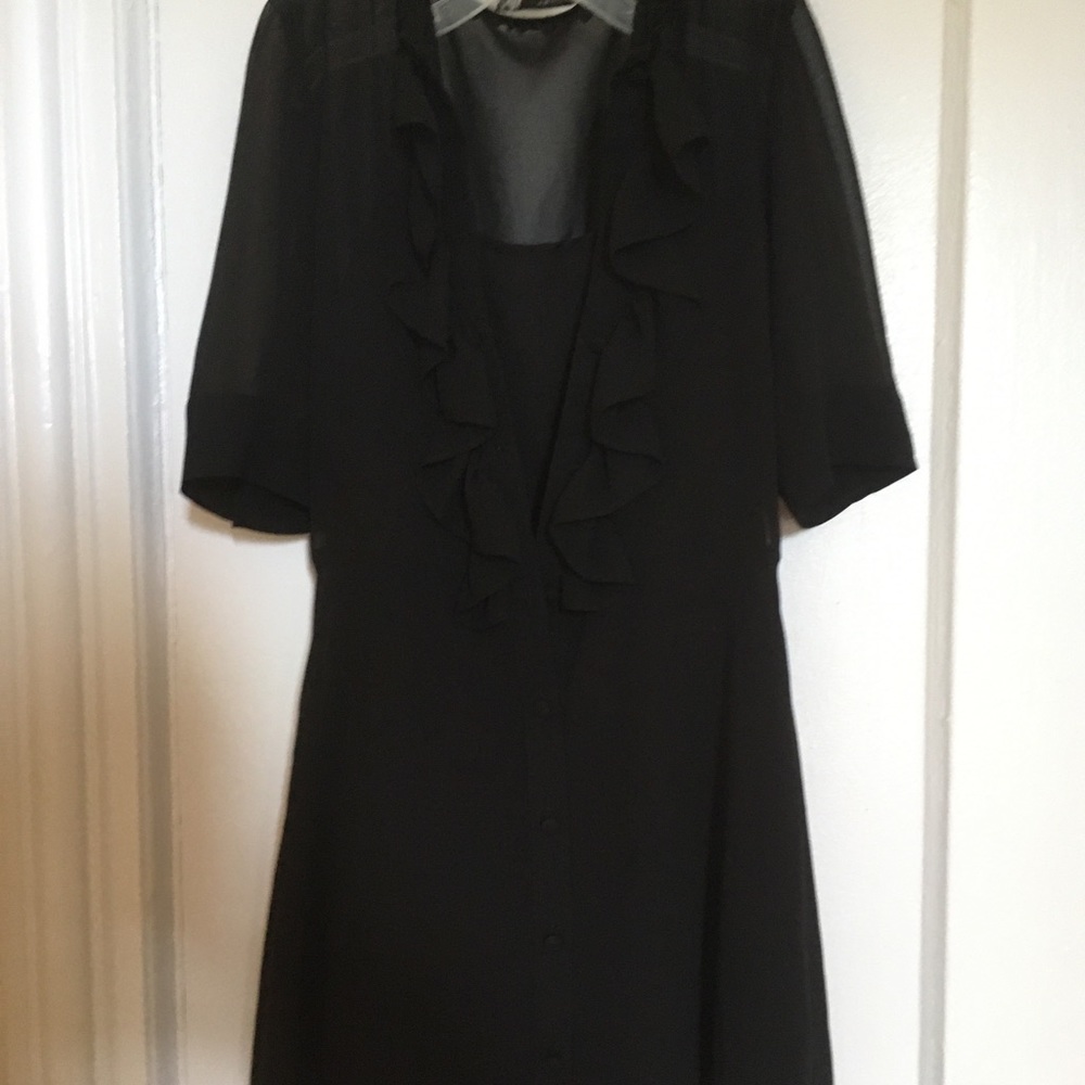 Zara Black chiffon dress